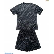 Camisa de time de futebol Brasil Goleiro Replicas 2º Equipamento Infantil Copa America 2024 Manga Curta (+ Calças curtas)
